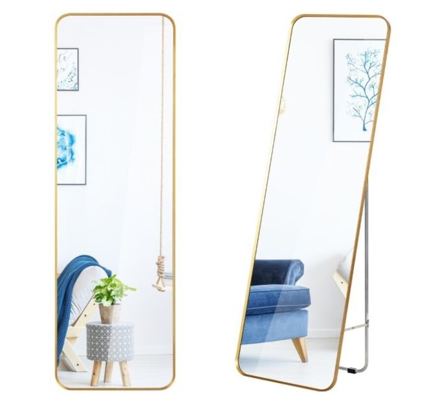 Coast Pass Mirror Miroir mural avec support avec feuille antidéflagrante Miroir rectangulaire sur pied ou suspendu 40 cm x 130 cm