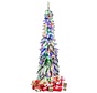 Coast Arbre de Noël artificiel de 150 cm de haut Arbre de Noël floqué avec 334 branches en PVC 150 lumières LED 2 couleurs de lumière Minuterie et 11 modes