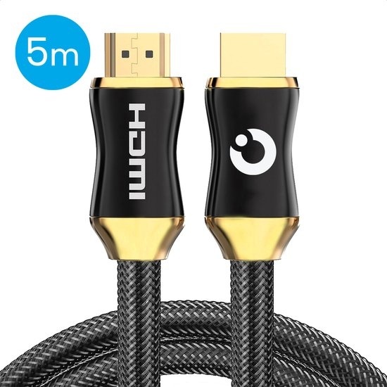 Auronic Câble HDMI 2.0 - 5M - 18Gbps - Haute vitesse et résolution - 4K (60 Hz) - Noir