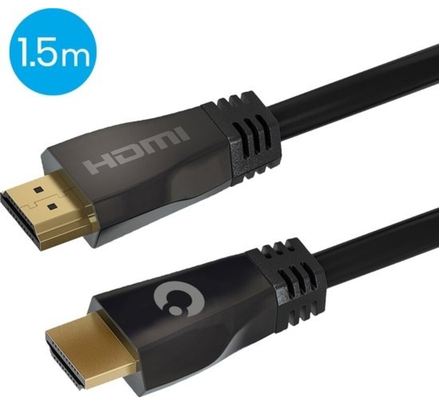 Auronic HDMI Ultra High Speed 2.1 Cable - Ethernet - Câble mâle-mâle - Noir - 1,5 mètre