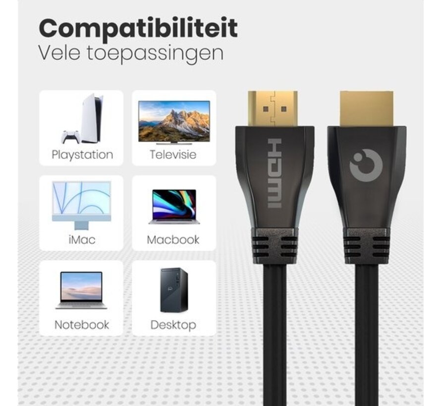 Auronic HDMI Ultra High Speed 2.1 Cable - Ethernet - Câble mâle-mâle - Noir - 1,5 mètre