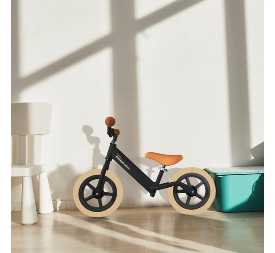 LifeGoods KiddyCruiser Balance Bike - 2 ans - Garçons et filles - Balance Bike - Noir