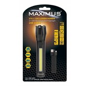 Maximus Torche LED rechargeable avec LED de puissance 3W et LED COB 3W