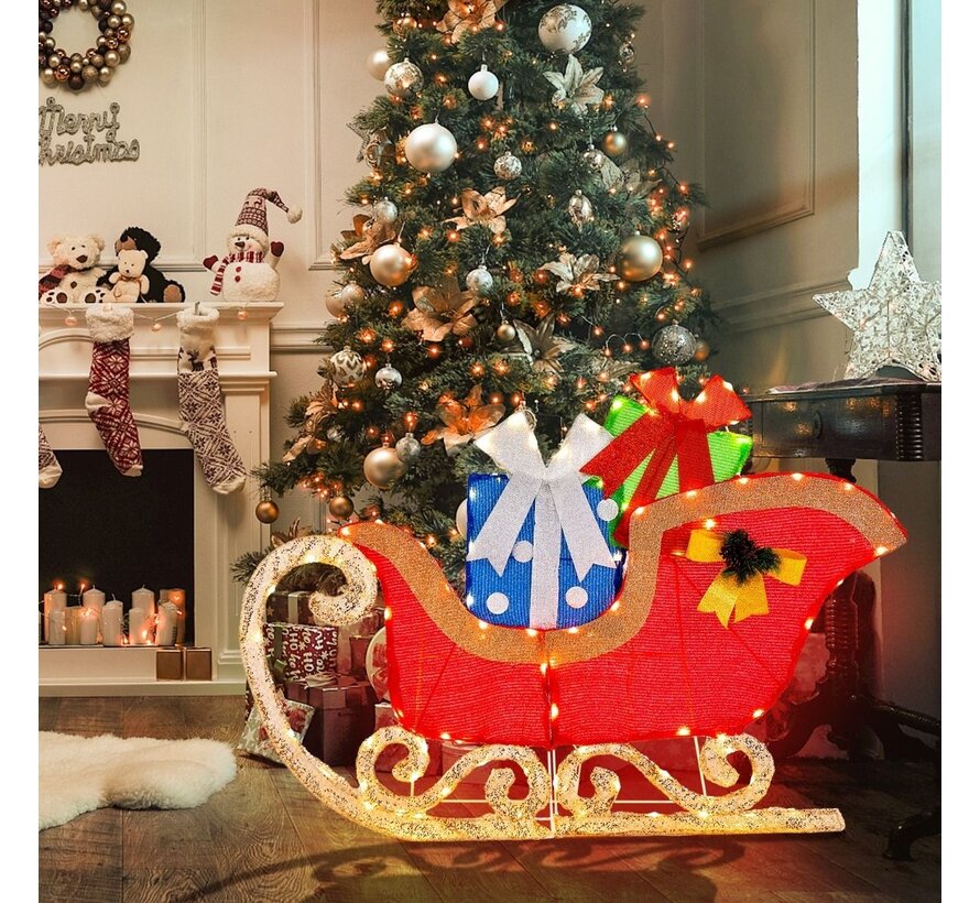 Décoration de Noël en forme de traîneau - 123 x 26 x 85 cm