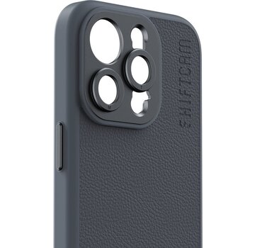 Shiftcam ShiftCam iPhone 15 Pro case - étui rigide pour lentilles LensUltra - cuir végétalien - anti-rayures - résistant à l'eau - résistant aux chocs - adapté à l'iPhone 15 Pro - anthracite