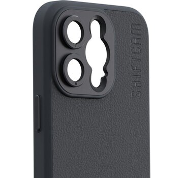 Shiftcam ShiftCam iPhone 14 Pro case - étui rigide pour lentilles LensUltra - cuir végétalien - anti-rayures - résistant à l'eau - résistant aux chocs - adapté à l'iPhone 14 Pro - anthracite