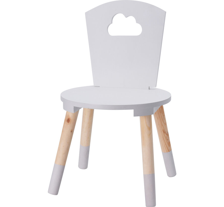 KidCollection Chaise pour enfants - 32 x 32 x 50 cm - Blanc