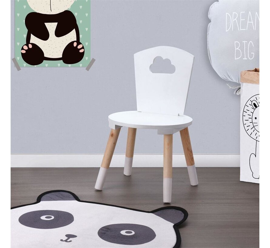 KidCollection Chaise pour enfants - 32 x 32 x 50 cm - Blanc