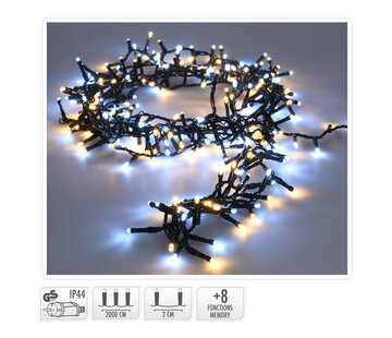Nampook Guirlandes de Noël Snakelight 1000 LED - 20 mètres - blanc chaud