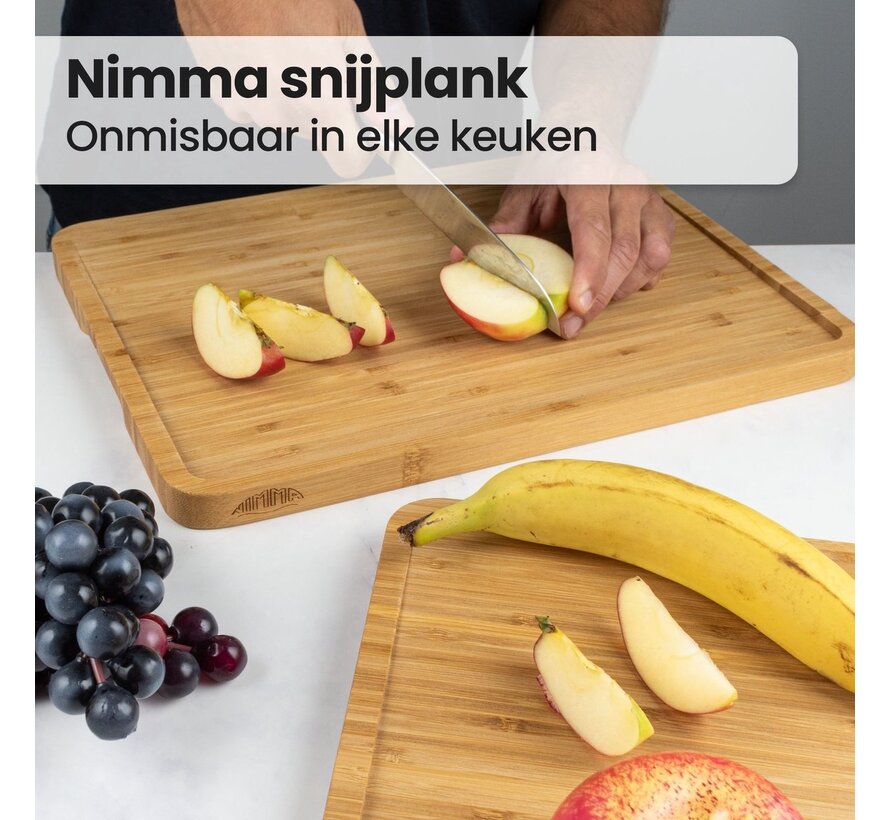 Nimma Chopping Board Set with Holder - 3 sizes of Chopping Board - suitable as Drinks and Tapas boards - Bamboo