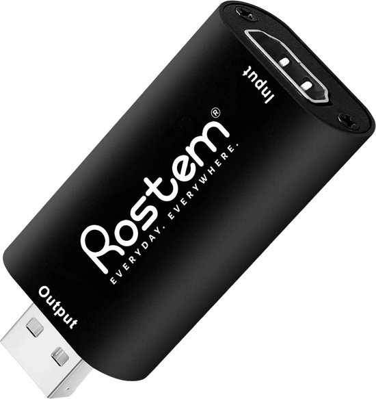 Rostem Capture Card HDMI to USB - Video Game Capture suitable for PlayStation, Xbox, Nintendo, Windows, MAC - Game Capture