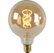 Lucide Lucide G125 - Lampe à incandescence - Ø 12,5 cm - LED - E27 - 1x4,9W 2200K - Ambre