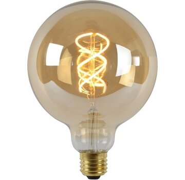 Lucide Lucide G125 - Lampe à incandescence - Ø 12,5 cm - LED - E27 - 1x4,9W 2200K - Ambre