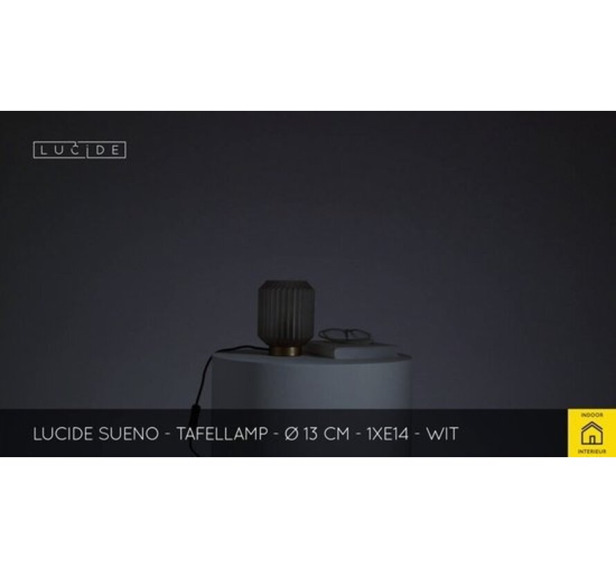 Lucide SUENO Lampe à poser - Ø 13 cm - 1xE14 - Blanc