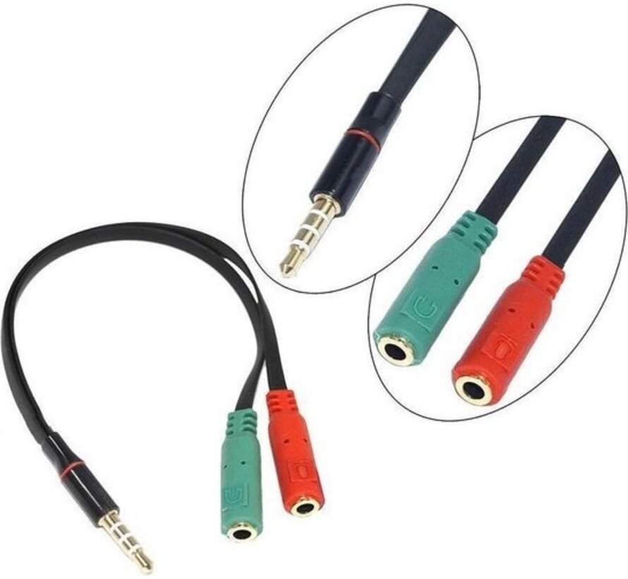 Répartiteur audio - Répartiteur audio 3.5mm Jack - Répartiteur AUX - Câble audio