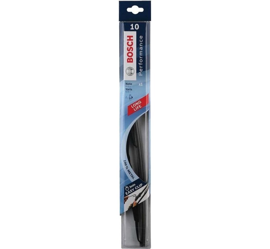 Bosch balai d'essuie-glace Performance 10 340 Mm Caoutchouc Noir