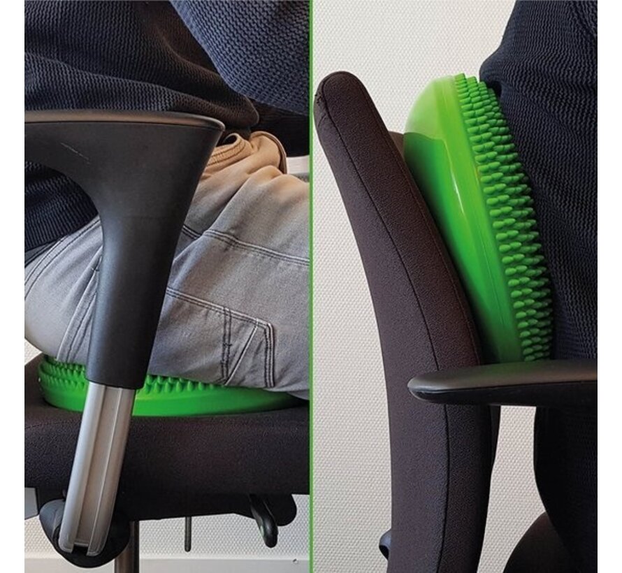 Tunturi Air Stepper Pad - Coussin d'équilibre - Coussin d'oscillation - Coussin d'assise ergonomique - Couleur : bleu - 33 cm - Application fitness gratuite incluse
