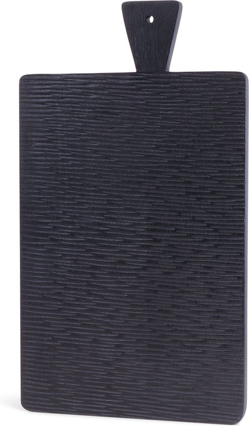 SENZA Buvette - Planche de service - Facile à suspendre - Bois de manguier - Noir - 45 x 25 cm