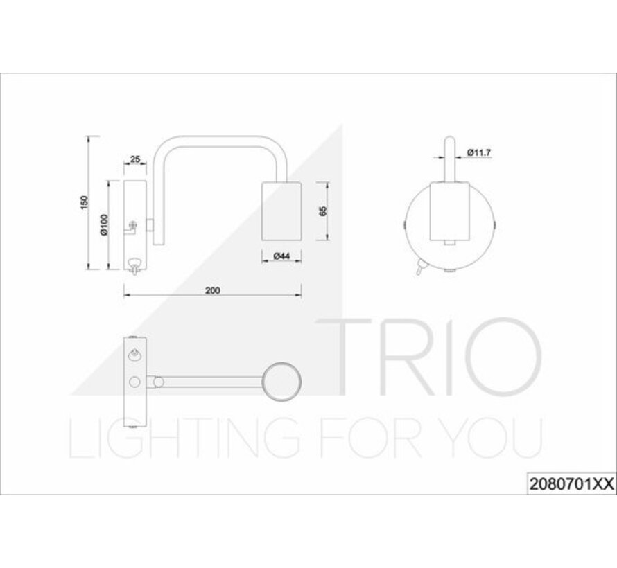 TRIO DIALLO - Applique - Noir mat - E27 - Eclairage intérieur