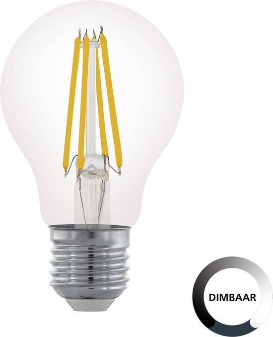 EGLO Lampe LED - E27 - Ø6 cm - A60 - 2700K - 7,5W - Dimmable