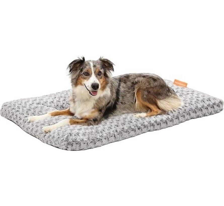 Happysnuts Dog Cushion 90 x 60cm - Lit pour chien - Donut Dog Bed - Fluffy - Grey - Washable