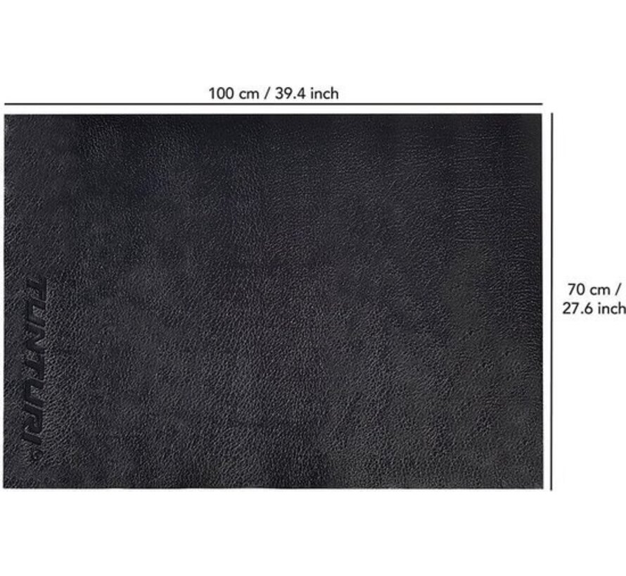 Tunturi Tapis pour vélo d'appartement - Tapis de protection - 100 x 70 x 0,5 cm - Noir