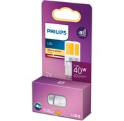 Philips Philips energy-efficient LED Capsule Transparent - 40 W - G9 - lumière blanc chaud - 2 pièces - Économisez sur les coûts d'énergie