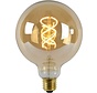 Lucide G125 - Lampe à incandescence - Ø 12,5 cm - LED Dimb. - E27 - 1x4,9W 2200K - Ambre