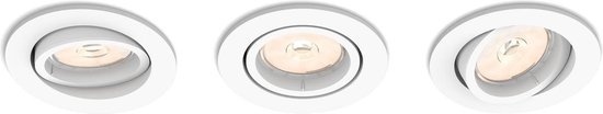 Philips Enneper spot encastré - 3 lumières - blanc - rond