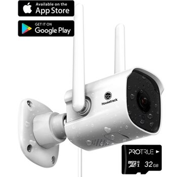 ProTrue Housetrack Caméra de surveillance 1080P avec application - Intérieur et extérieur - Sécurité domestique intelligente - Caméra de sécurité - Caméra IP Wifi - Caméra de sécurité