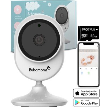 ProTrue Bubamoms 1080p Full HD Wifi Baby Monitor with Camera - App - Baby Camera - Baby Monitor with App - Baby Monitor - Security Camera