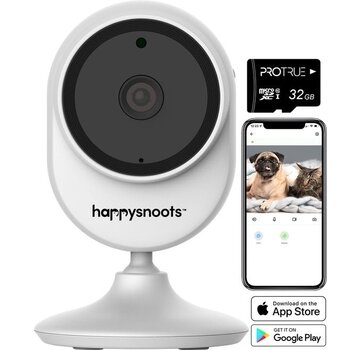 ProTrue Caméra pour animaux 1080p avec application - Caméra pour chiens - Caméra pour animaux - Caméra Wifi d'intérieur - pour chiens / chats / animaux