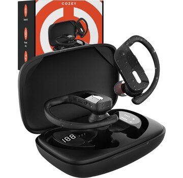 ProTrue Cozey Écouteurs de sport sans fil avec Bluetooth - Course à pied - Microphone - Écouteurs sans fil