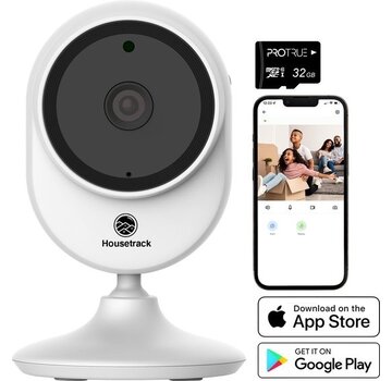 ProTrue Caméra de surveillance Housetrack 1080P - Caméra de sécurité IP avec application - Caméra de sécurité Wifi - Maison intelligente - Caméra de sécurité intérieure