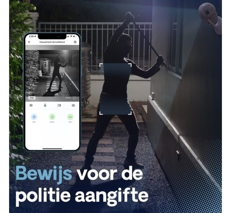 Caméra de surveillance Housetrack 1080P - Caméra de sécurité IP avec application - Caméra de sécurité Wifi - Maison intelligente - Caméra de sécurité intérieure