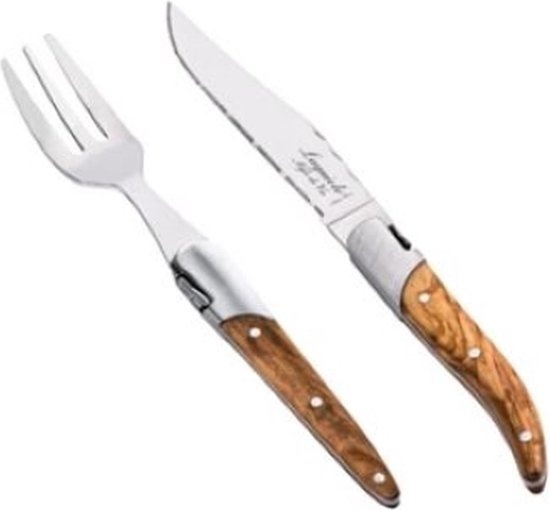 Laguiole Style de Vie mini couverts - set de 8 couverts à taper bois d'olivier