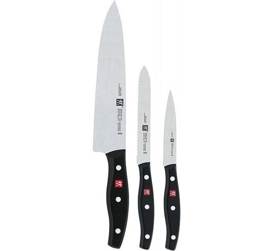 Zwilling Pollux - Set de couteaux - 3 pièces - couteau de chef - couteau d'office - couteau universel