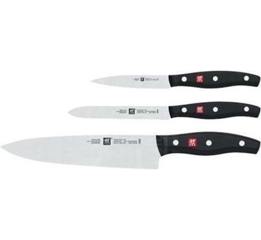 Zwilling Pollux - Set de couteaux - 3 pièces - couteau de chef - couteau d'office - couteau universel