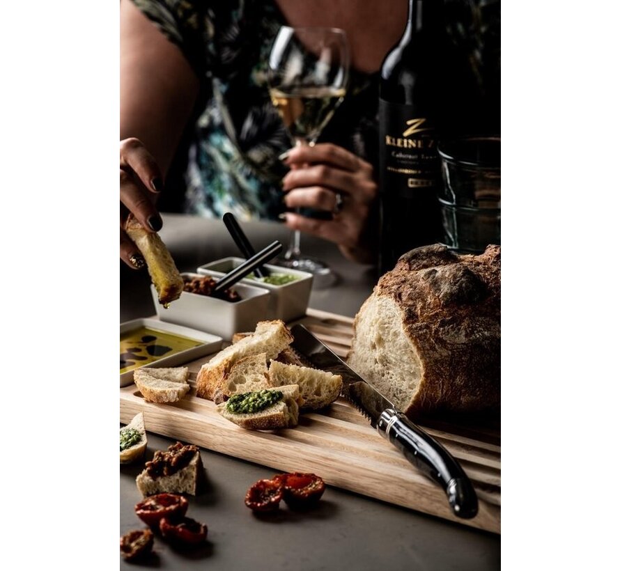 Laguiole Style de Vie Planche à boire avec couteau à pain, plateaux et planche de service