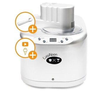 CuisiNoon CuisiNoon® - Machine à crème glacée Autocongélation - Pelle à crème glacée de luxe incluse - 8 sortes de crème glacée dure et molle