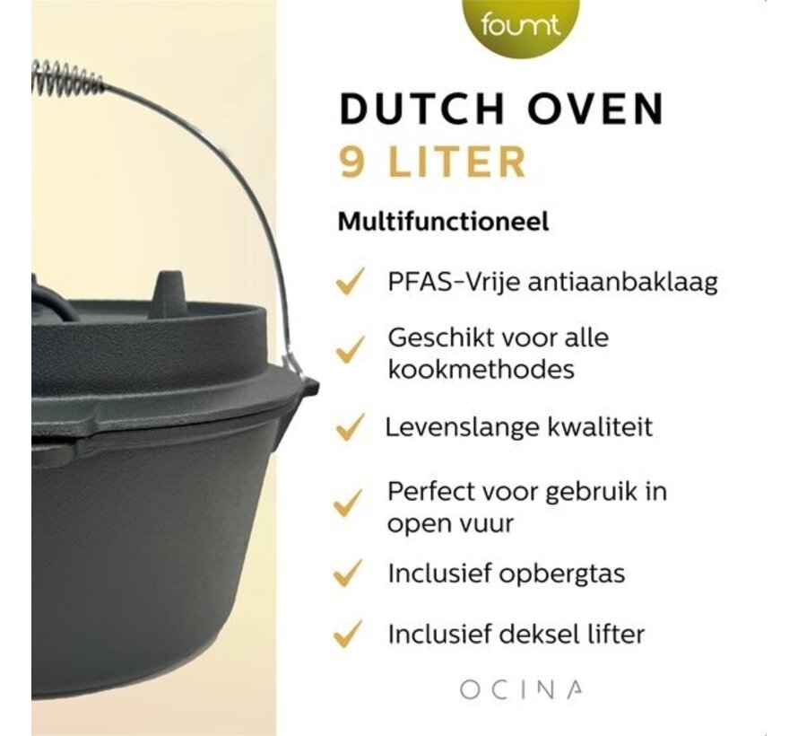 Ocina Dutch Oven - Casserole Induction - Fonte - 9 litres - 31 cm