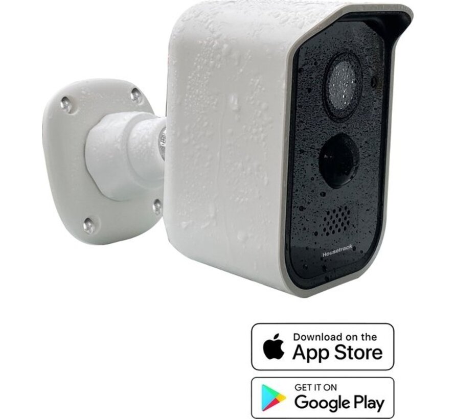 Housetrack Caméra de surveillance 1080P avec application - Caméra Wifi sans fil - Caméra IP intérieure - Caméra de sécurité - Caméra extérieure avec vision nocturne - Caméra intelligente