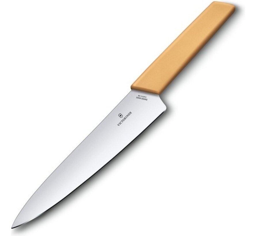 Victorinox Swiss Modern Couteau à viande - 19cm - Acier inoxydable/PP - Jaune miel