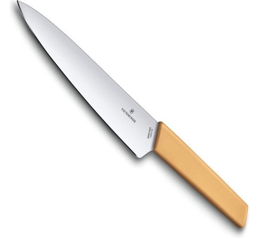 Victorinox Swiss Modern Couteau à viande - 19cm - Acier inoxydable/PP - Jaune miel