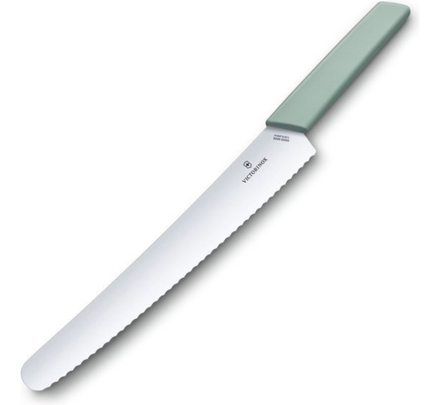 Victorinox Swiss Modern Couteau à pain - 26cm - acier inoxydable/PP Plastic - Aqua