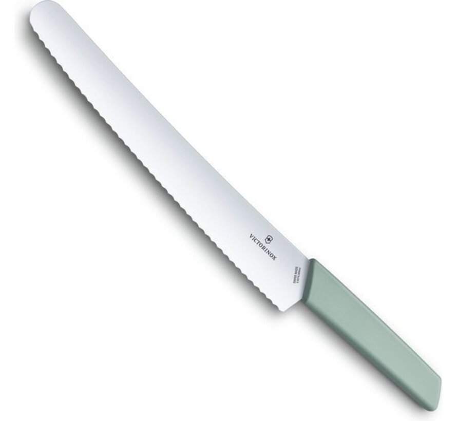 Victorinox Swiss Modern Couteau à pain - 26cm - acier inoxydable/PP Plastic - Aqua