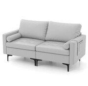 Coast Coast Canapé 2 places loveseat - coussins épais - 172 x 78 x 80 cm - Gris