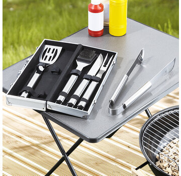 Haushalt International Outils de grillade Haushalt - 5pcs. - avec étui - acier inoxydable