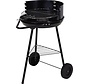 Barbecue au charbon de bois - Barbecue d'Extérieur Autoportant - Demi-ouvert - Acier inoxydable - Ø 42 cm