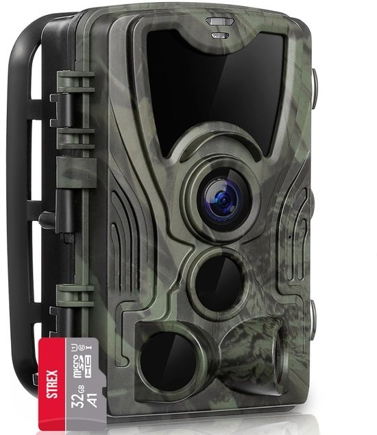 Strex Wildlife Camera avec vision nocturne - 36MP 4K ULTRA HD - Waterproof - Incl. 32 GB SD - Wildlife Camera